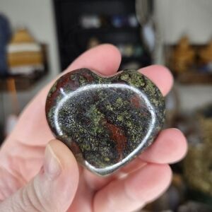 Dragons Blood Heart Crystal Carving W/ Stand